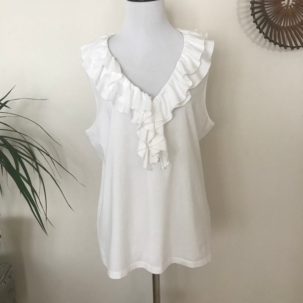 ‼️SOLD‼️Ralph Lauren ruffle tank - Picture 3 of 6